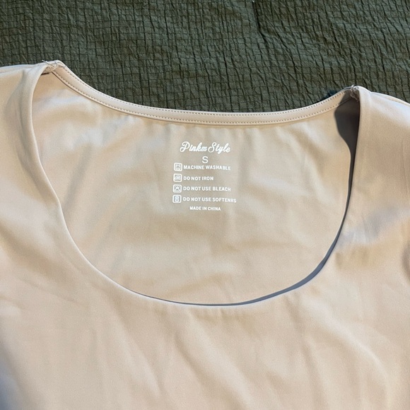 Short Sleeve Nude bodysuit - Picture 4 of 7